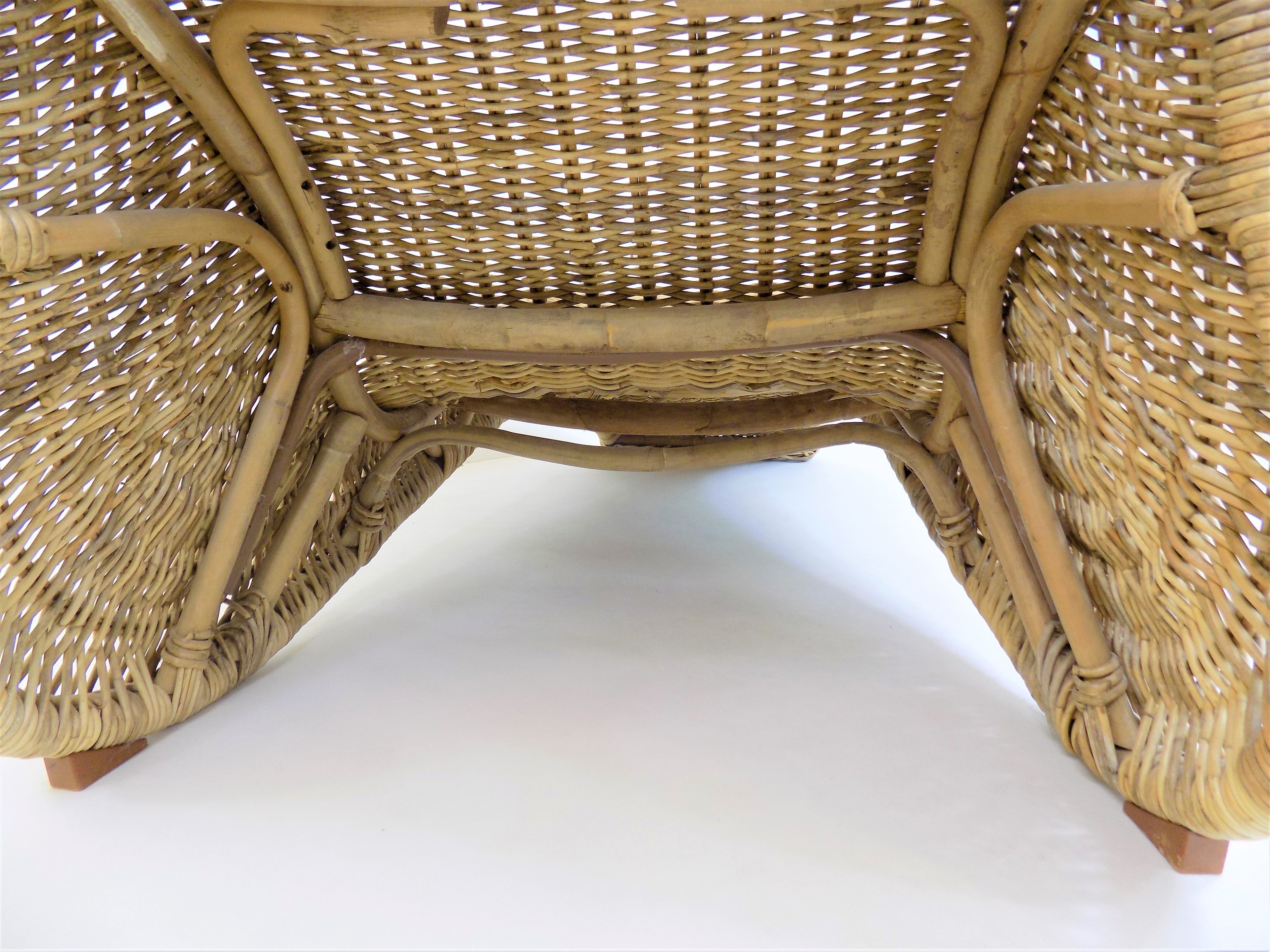 Karlskrona rattan lounger by Carl Öjerstam