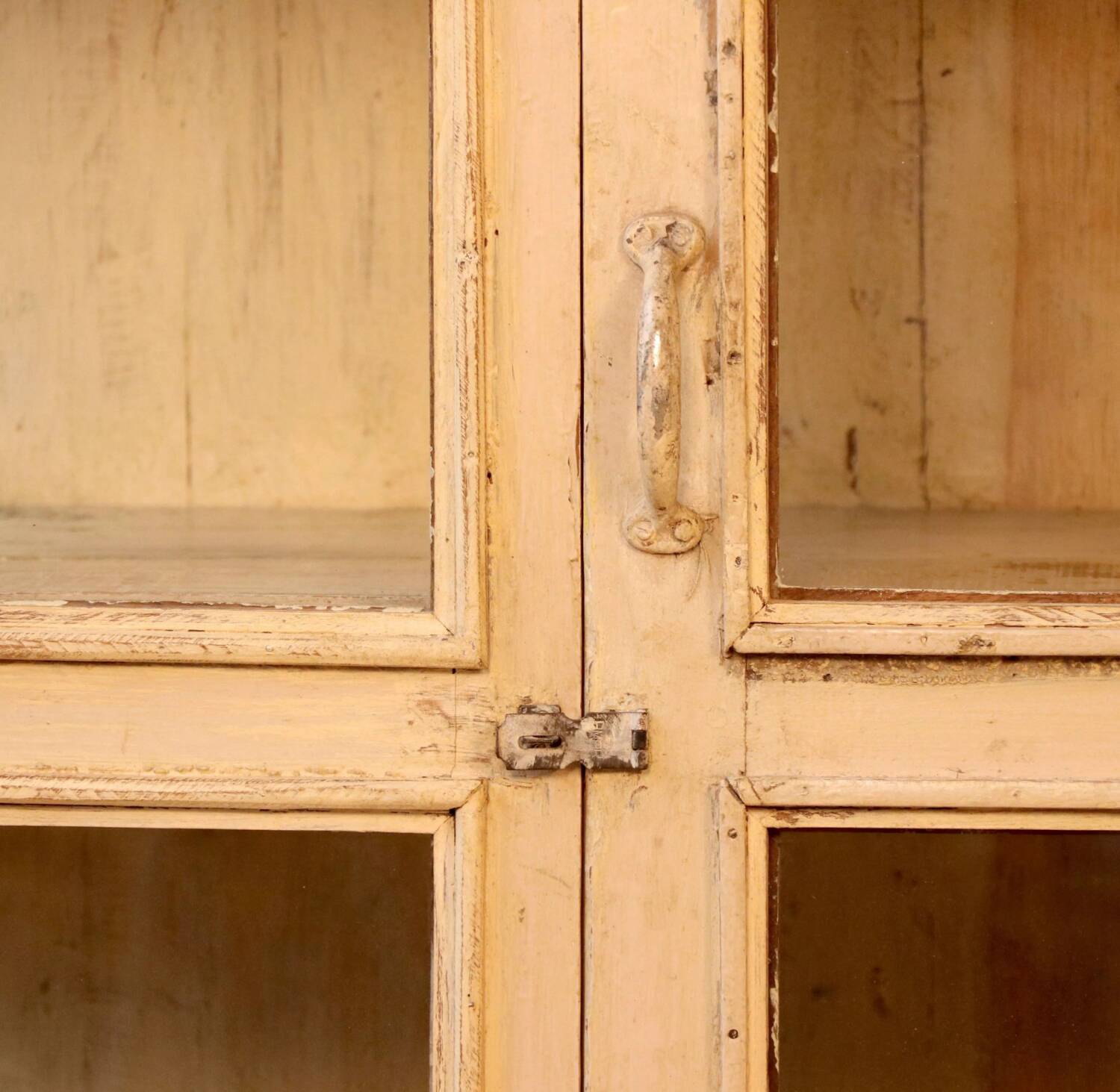 Art Deco cabinet in original ecru patinated Burmese teak.