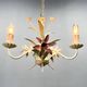 Vintage Metal Floral Chandelier, France, 1970's