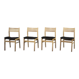 Chaises de salle à manger vintage en chêne moderne scandinave du milieu du siècle de Sax Møbelfabrik, années 1960, ensemble de 4