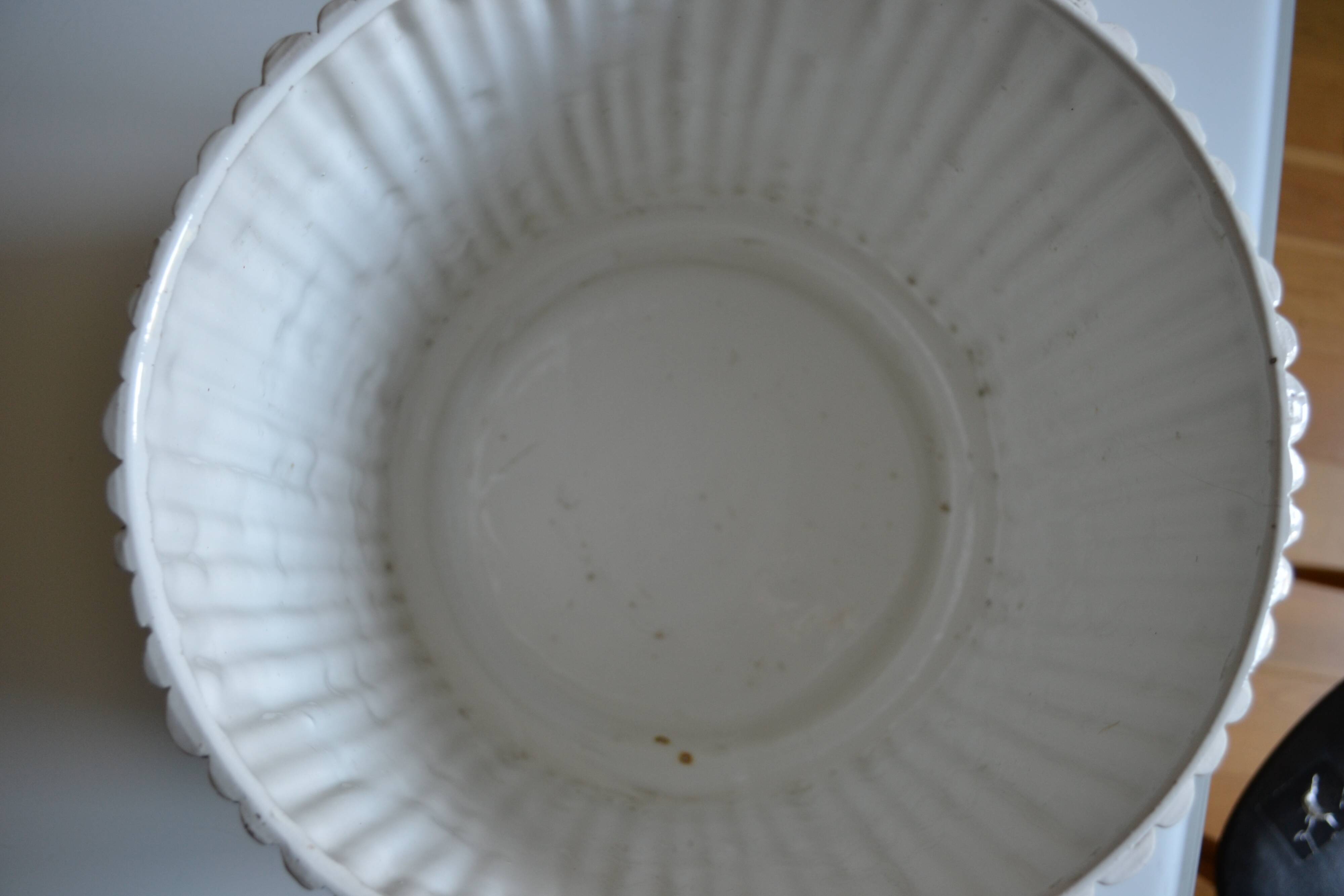 Ceramic cache pot in bamboo style, Italy 1980, Hollywood Regency.