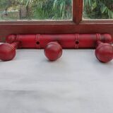 Weathered wood coat rack