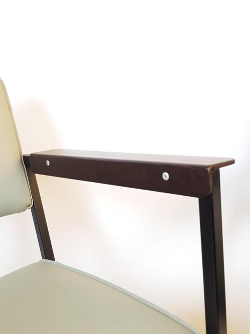 Set of 2 armchairs in imitation mint green leather