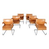 Set of 6 De Sede RH 305 Dining Chairs by Robert Haussmann in Cognac Leather