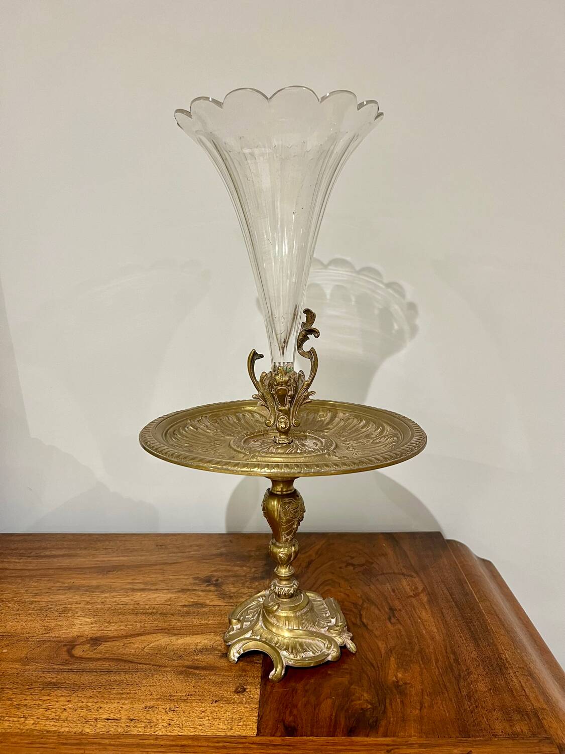 Bronze and crystal centerpiece