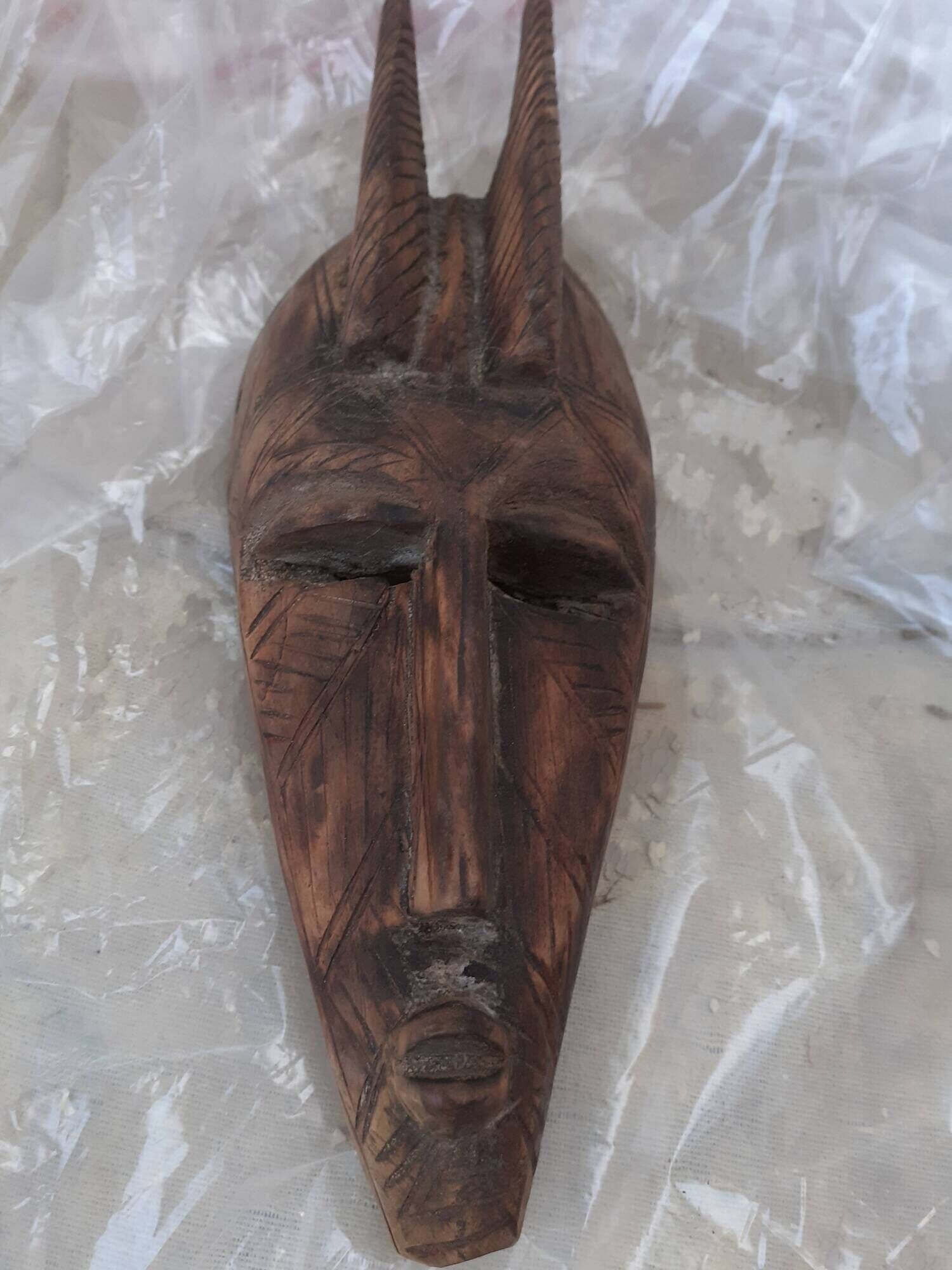 African mask, from Congo ancient African tribal art, mask h 36 l 17 cm.