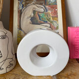 Round vintage ceramic vase