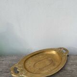 Art Deco oval silver-plated metal dish