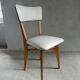 60s bistro chair, in wood and imitation leather