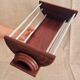 Art Deco fruit bowl in wood and aluminium