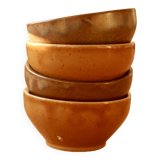 4 small mismatched vintage stoneware bowls/ramekins