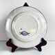 Set of 4 dessert plates in ironstone "Flora" – Creil and Montereau, 19th century, blue