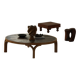 Danish coffee table from the mid-20th century, wooden frame and ceramic tiled top.