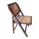 Foldable chair wooden cannage