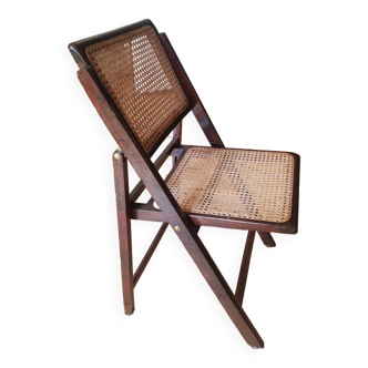 Chaise pliable cannage bois