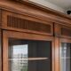 Display cabinet / glass bookcase Roche Bobois in cherry wood – 2 sections