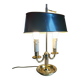 Bronze hot water bottle lamp with two light arms
