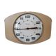 Beige formica vintage clock with date