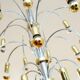 Post-modernist 24-light chandelier in chrome and gold metal, Germany 1970s