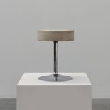 Vintage Mid-century design stool in chrome with white leather seat, 1970s