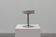 Vintage Mid-century design stool in chrome with white leather seat, 1970s