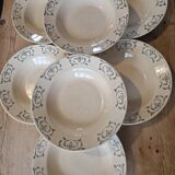 7 old iron earth soup plates