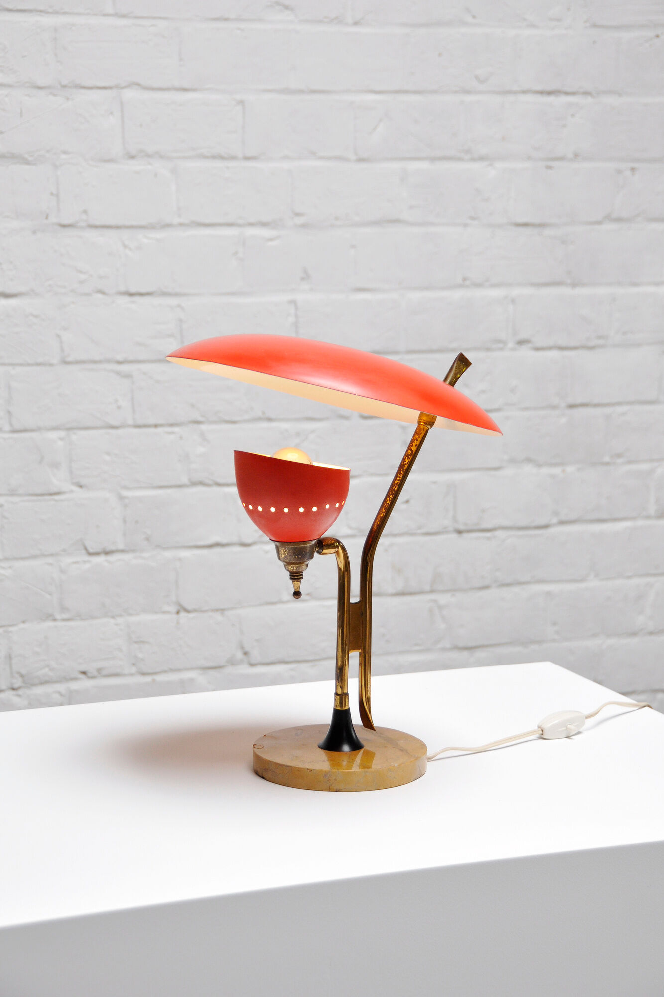 Mid-Century Italian Table Lamp by Oscar Torlasco for Lumen Milano, 1950s