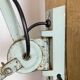 Green Industrial Scissor Wall Lamp from Elektroinstala, 1960s
