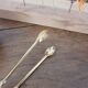 Golden metal sugar tongs