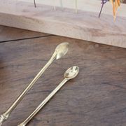 Golden metal sugar tongs