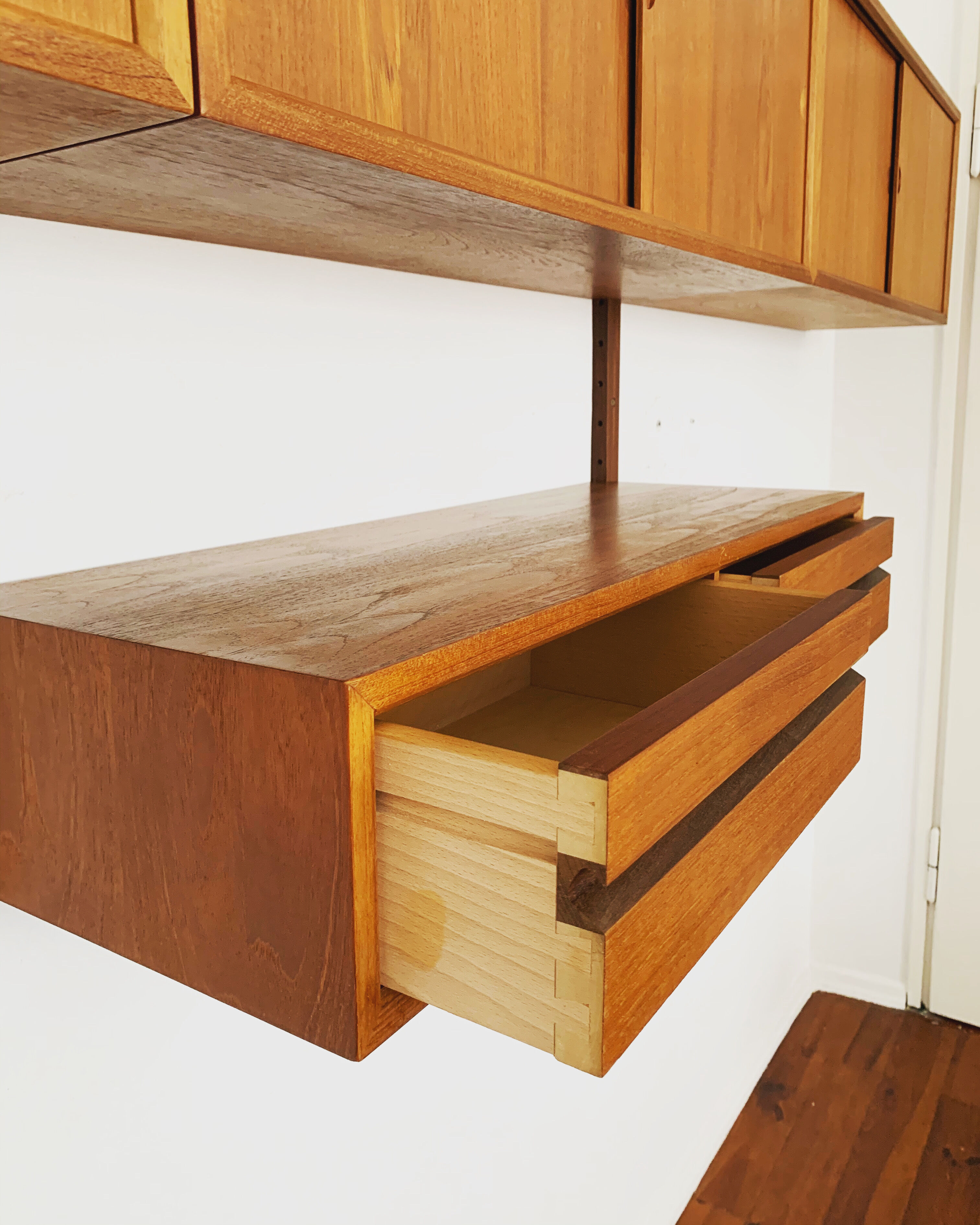 Danish modular teakwood  wall unit