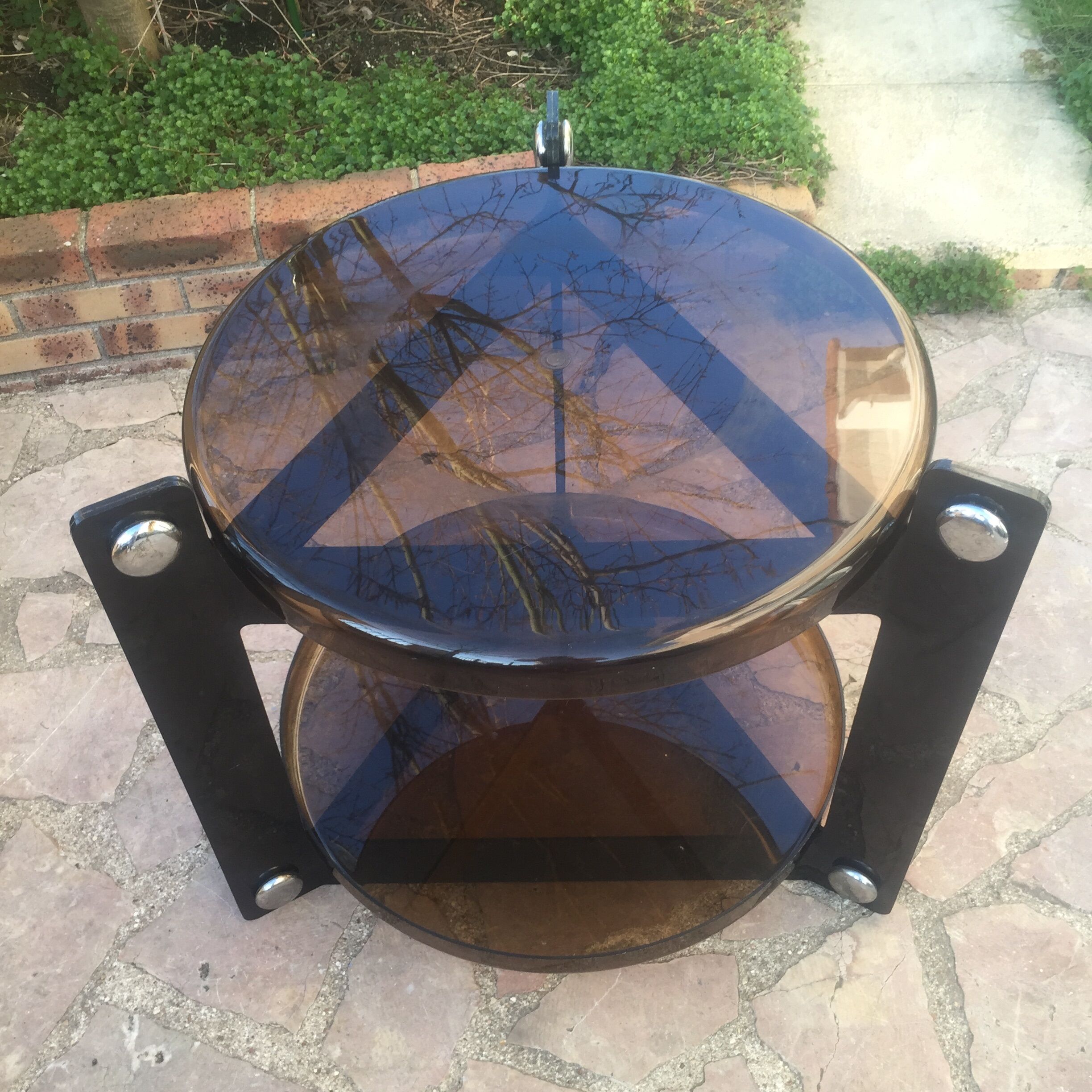 Coffee table Design smoked Plexiglas