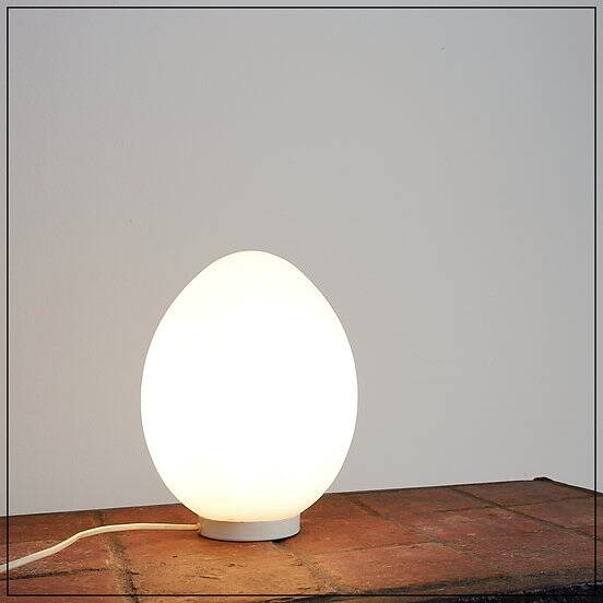 Opaline egg lamp, 1970