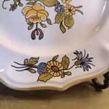 Large antique plate in Meillonnas faience