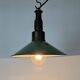 Industrial Petrol Enamel Military Pendant Lamp with Cast Aluminium Top