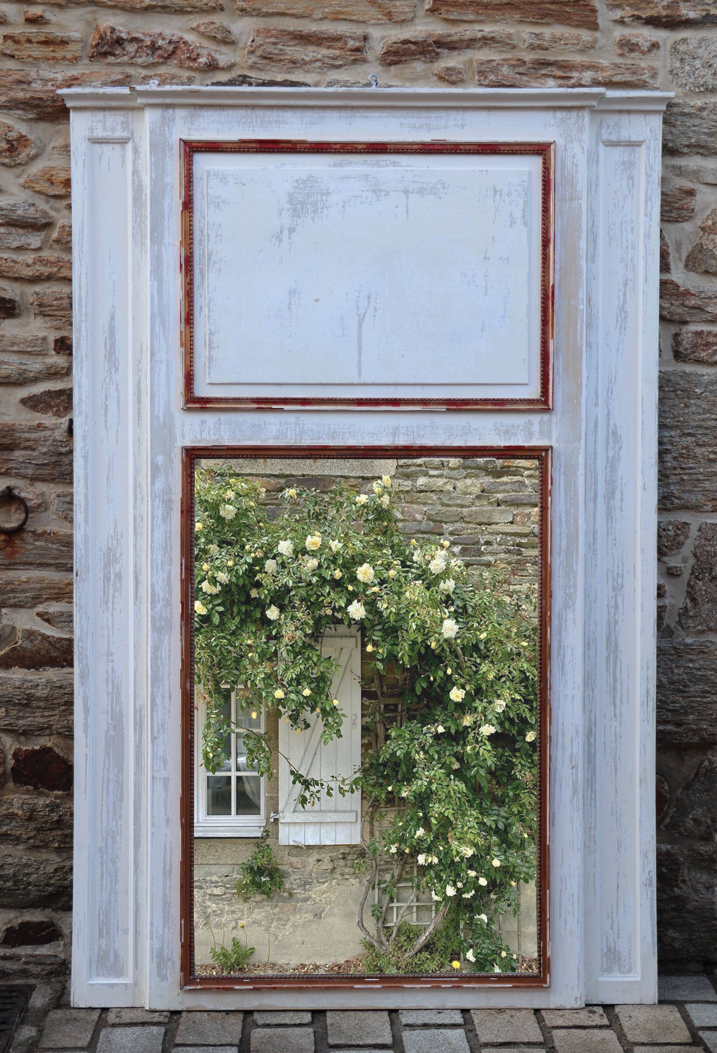 Large 18th-century Directoire trumeau, fireplace mirror