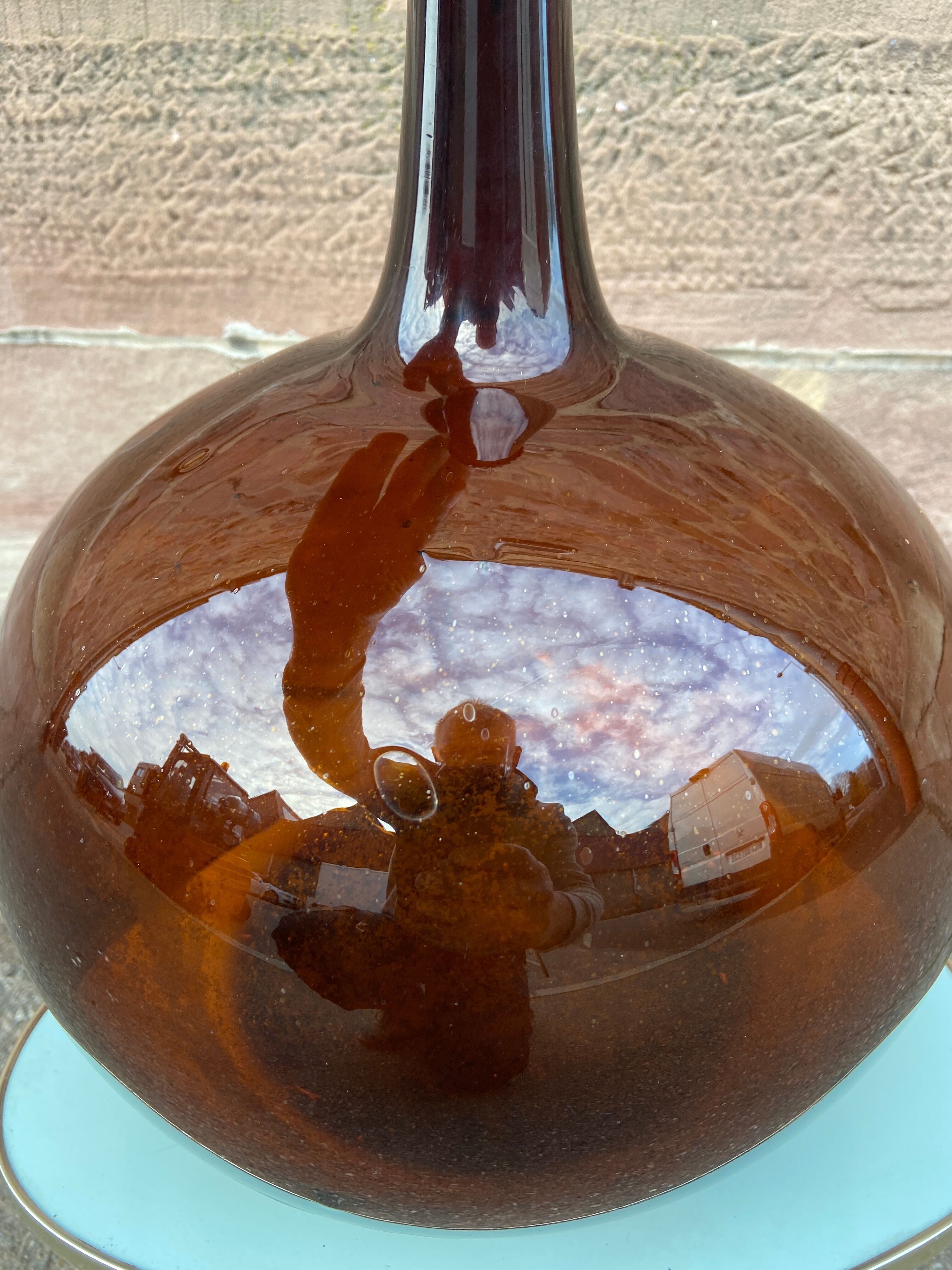Demijohn brown lady amber jeanne 19th