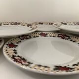Lot de 8 assiettes à dessert anciennes Orchies Nord