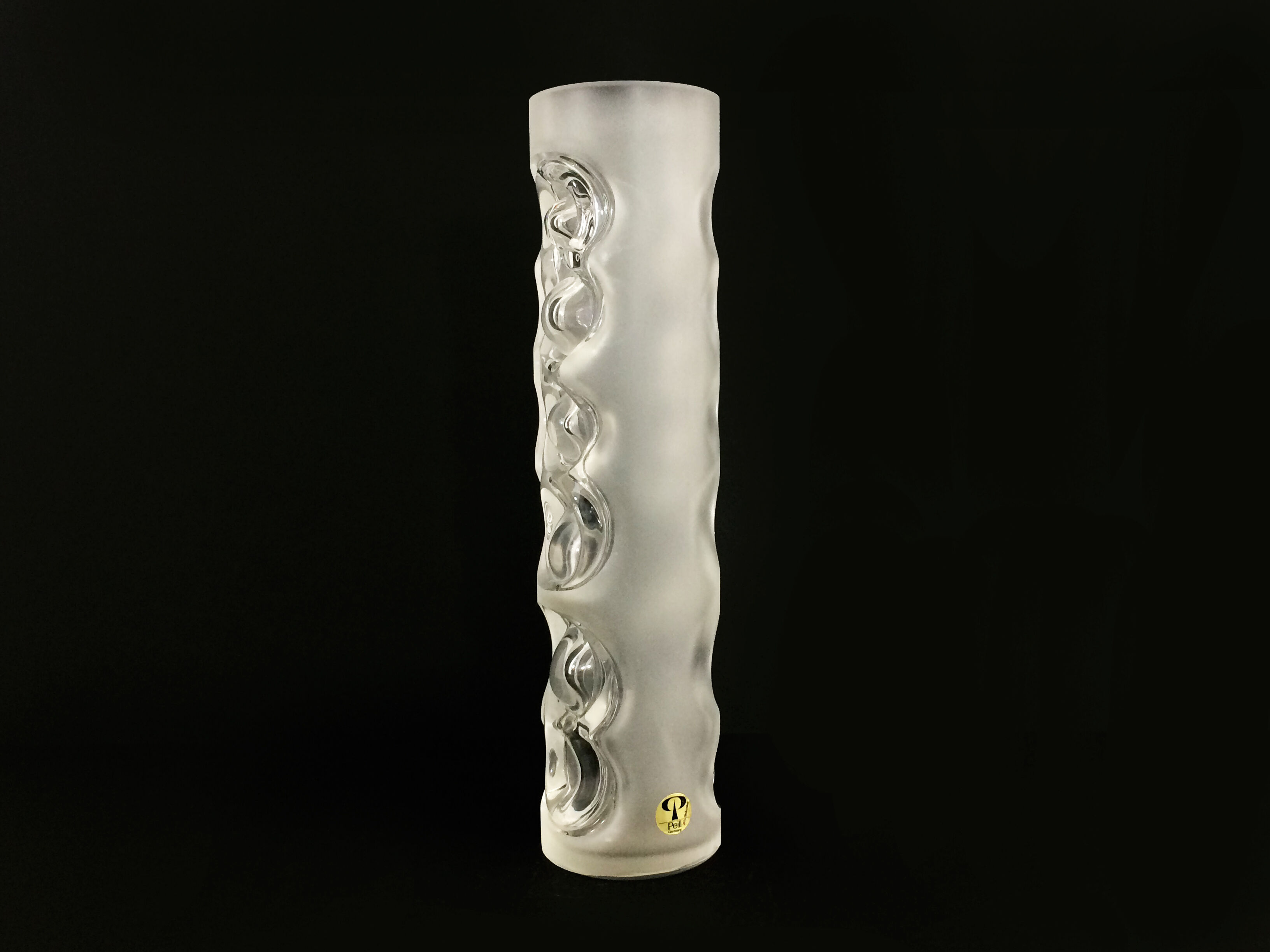 Peill & putzler crystal vase, West Germany, brutalist vase. Year 50