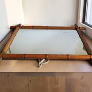 Wooden mirror turned in a bamboo style 58*73 cm