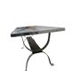 Vintage space age coffee table with chrome frame