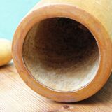 Turned wooden mortar and pestle