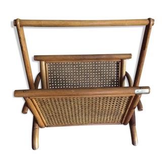 Rattan magazine holder