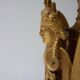 French Empire Neoclassical 7-Light Candelabra in Gilt Bronze and Crystal