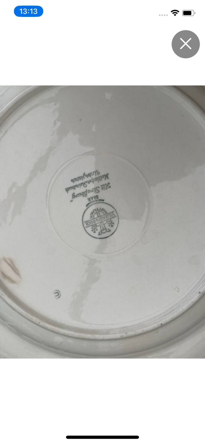 Plat en porcelaine Villeroy & Boch "Vieux Strasbourg"