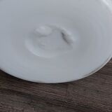 Set of 2 white opaline vases