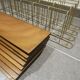 Etagère murale modulable en métal doré et bois
