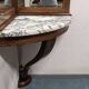 Console d'angle et son double miroir Art déco en noyer, France vers 1920