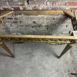 Louis XVI style console in carved wood eighteenth