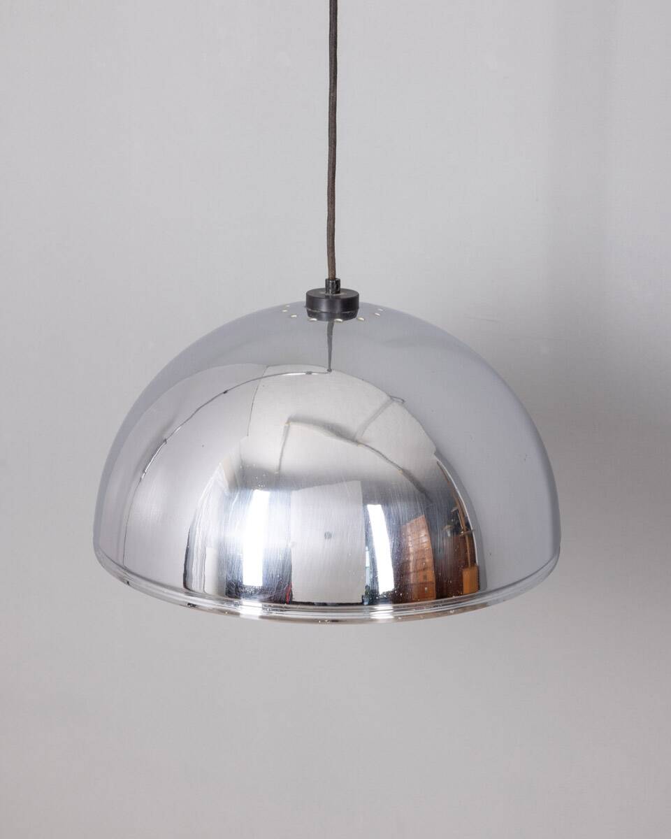 Adjustable wall lamp vintage 70s chromed metal italian design